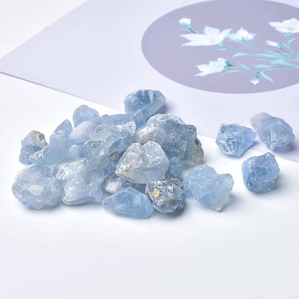 50/100G Rough Blue Celestite Raw Rock Natural Quartz Crystal Reiki Healing Energy Gemstone Minerals Specimen