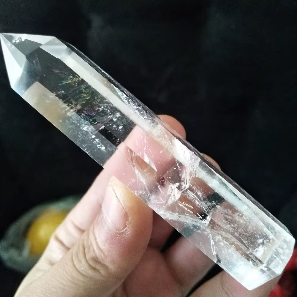 Natural Clear Quartz Crystal Tower Stone Point Home Decor Feng Shui Wand Witchcraft Reiki Meditation and Chakra Healing Crystals