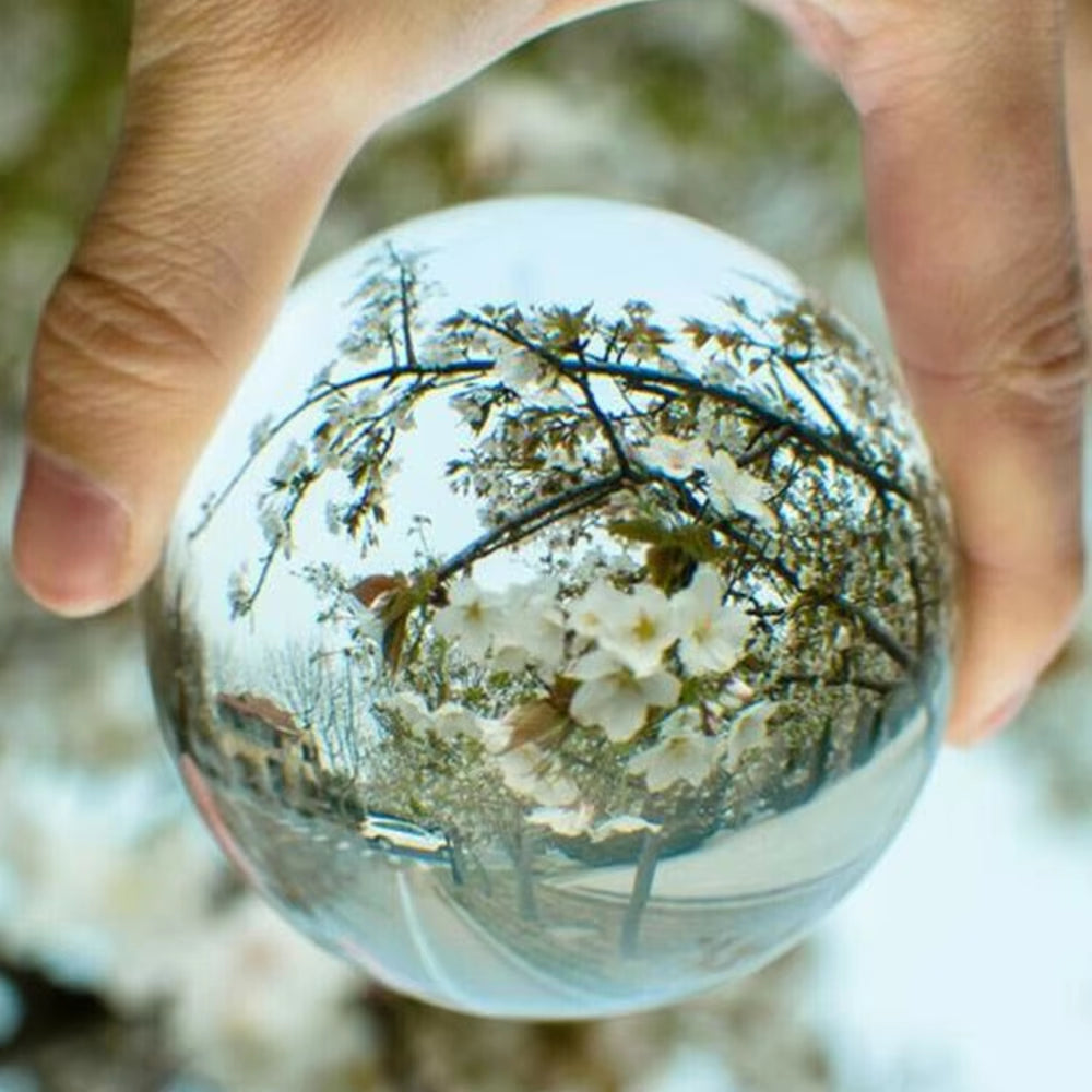 30/40/50/60/70/80Mm Clear Glass Crystal Ball Healing Lucky Sphere Photography Photo Props Lensball Decor Gifts