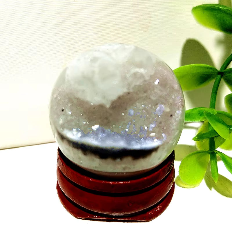 Natural Stones Agate Crystal Ball Druzy Geode Sphere Home Room Decoration Feng Shui Ornaments Witchcraft Reiki Chakra Healing