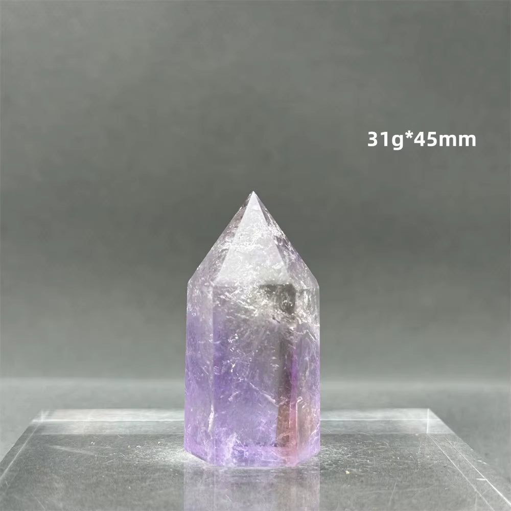 Natural Brazilian Amethyst Quartz Crystal Point Obelisk Hexagonal Wand Healing Reiki Witchcraft Meditation Energy Home Decor