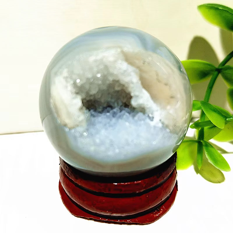 Natural Stones Agate Crystal Ball Druzy Geode Sphere Home Room Decoration Feng Shui Ornaments Witchcraft Reiki Chakra Healing