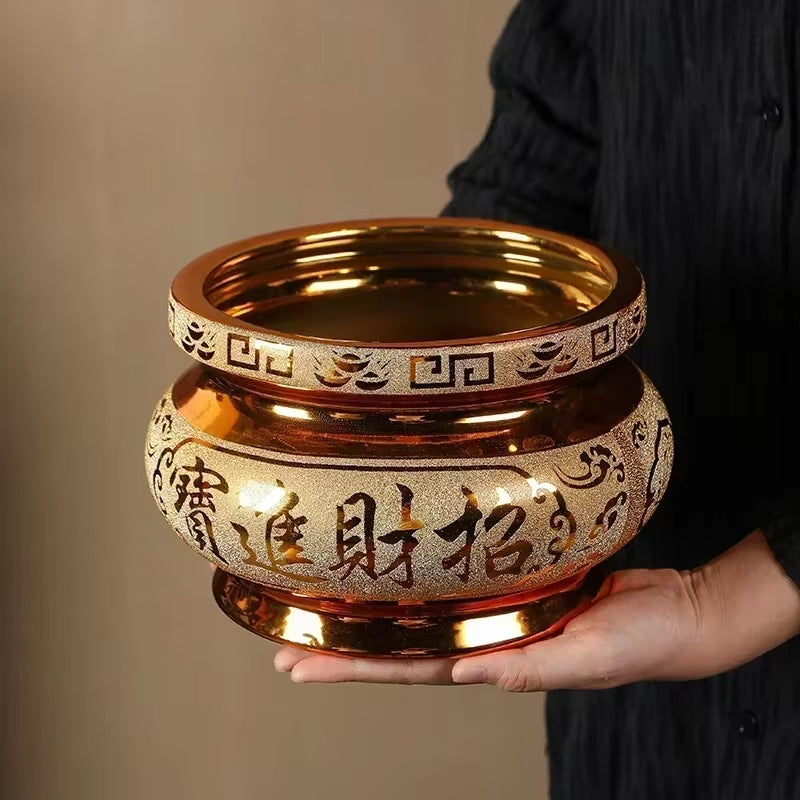 Ceramic Incense Burner Household Ancestral Hall Incense Burner Buddha Utensils Craft Decoration Zen Feng Shui